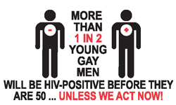 1 in 2 gay men will be HIV-positive by age 50 graphic