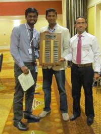 Winning Doctor's Dilemma team from South Campus – Balaji Natarajan, MBBS, Senthil Anand, MD, and Muhammad Husnain, MBBS