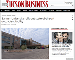 Banner - UMC North in Inside Tucson Business - 12-12-2017