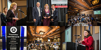 Collage of photos from 2018 Influential Health and Medical Leaders Awards banquet 