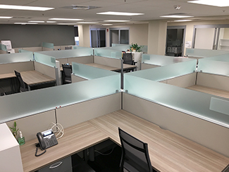 New office cubicles on the 6th floor space previously occupied by 6OPC
