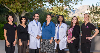 Dr. Pavani Chalasani with the rest of the Breast Cancer Team at the UA Cancer Center