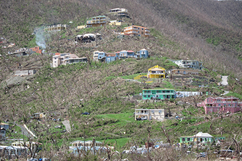 Photo of damage in British Virgin Islands after Hurricane Irma