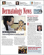 Dr. Colleen Cotton on cover of Dermatology News' July 12, 2018, issue