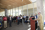 UA President Bobby Robbins introduces new UAHS SVP Dr. Michael Dake at June 6 BSRL reception