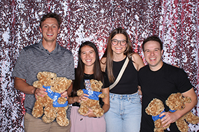 [Portrait of University of Arizona resident physicians in their first year of training (PGY-1), or internship year, from the Internal Medicine Residency Program – Tucson enjoying a Banner Health reception held June 19 at the Culinary Dropout restaurant.]