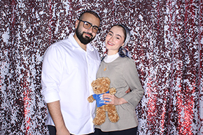 [Nephrology fellow Mohamad Akeel Al-Mula Hwaish, MD, and his wife, a pathology resident, at a Banner Health welcome reception for new fellow physicians July 1 at Tucson’s Culinary Dropout restaurant.]