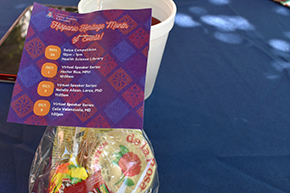 [Bags of Mexican candies serve as UAHS Hispanic Heritage Month Celebration treats as well as tip off for related upcoming lectures, too.]