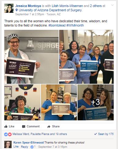 Workplace post on September being Women in Medicine Month