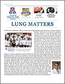 Cover of PACCS Lungs Matter Newsletter, a publication of the Division of Pulmonary, Allergy, Critical Care & Sleep Medicine at the University of Arizona College of Medicine - Tucson
