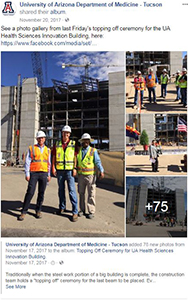 HSIB topping off ceremony facebook post