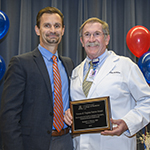 Robert Segal, MD (right), wins the 2018 Vernon & Virginia Furrow Excellence in Clinical Science Teaching, Undergraduate Curriculum award