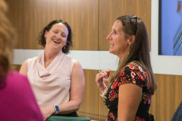 [Helene Felman, MD, chief of the Division of General Pediatrics, and Allison Huff, DHEd, assistant professor of family and community medicine]