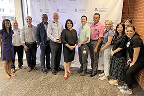 [Among attendees at the the 2023 Fall DEI Mixer hosted by the Department of Medicine on Aug. 25]