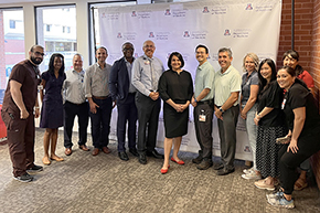 [Among attendees at the the 2023 Fall DEI Mixer hosted by the Department of Medicine on Aug. 25]