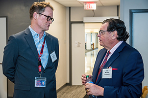 [Integrative Medicine division chief and Andrew Weil Center for Integrative Medicine director Stephen Dahmer, MD, with Michael M.I. Abecassis, MD, MBA, dean of the U of A College of Medicine – Tucson.]