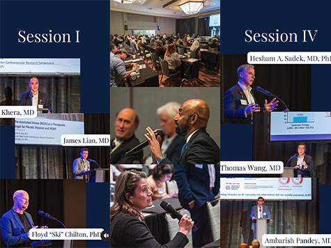 [Collage of images from the inaugural Cardiovascular Research Symposium hosted by the University of Arizona Sarver Heart Center at Loews Ventana Canyon Resort in Tucson on Feb. 3-4, 2025.]