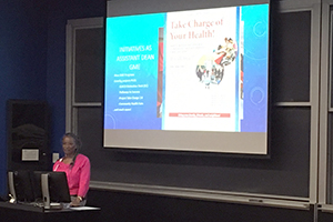Dr. Victoria Murrain delivering African American Heritage Month address at University of Arizona College of Medicine – Tucson on Feb. 21, 2019