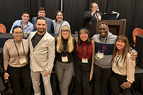 [Left to right, top row: Doctors Dilemma team with Curtis Josephs, Jacob Ref and David Mintz (MS4s); and other ACP-AZ Chapter Scientific Meeting participating students from the University of Arizona College of Medicine – Tucson on the bottom row: Iliana Cosio (MS4), Ben Litmanovich (MS3), Hannah Newton (MS4), Laura Tran (MS4), and Toluwalase Talabi (MS4)]