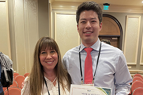 [DOM Vice Chair for Education Amy Sussman, MD, with Joseph Gunderson (MS4), the recipient of the prestigious 2024 ACP-AZ Chapter Student of the Year award]