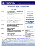 Image of flyer for full calendar of Advances in Aging Lectures for Spring 2019