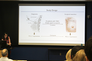 Dr. Darien Reed's presentation was about genetic biomarkers in breast cancer