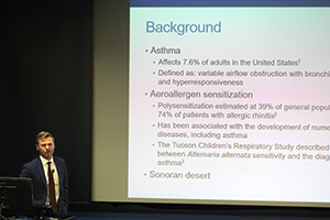 Dr. Ryan Buckly talked about asthma and affects of localized aeroallergen sensitization