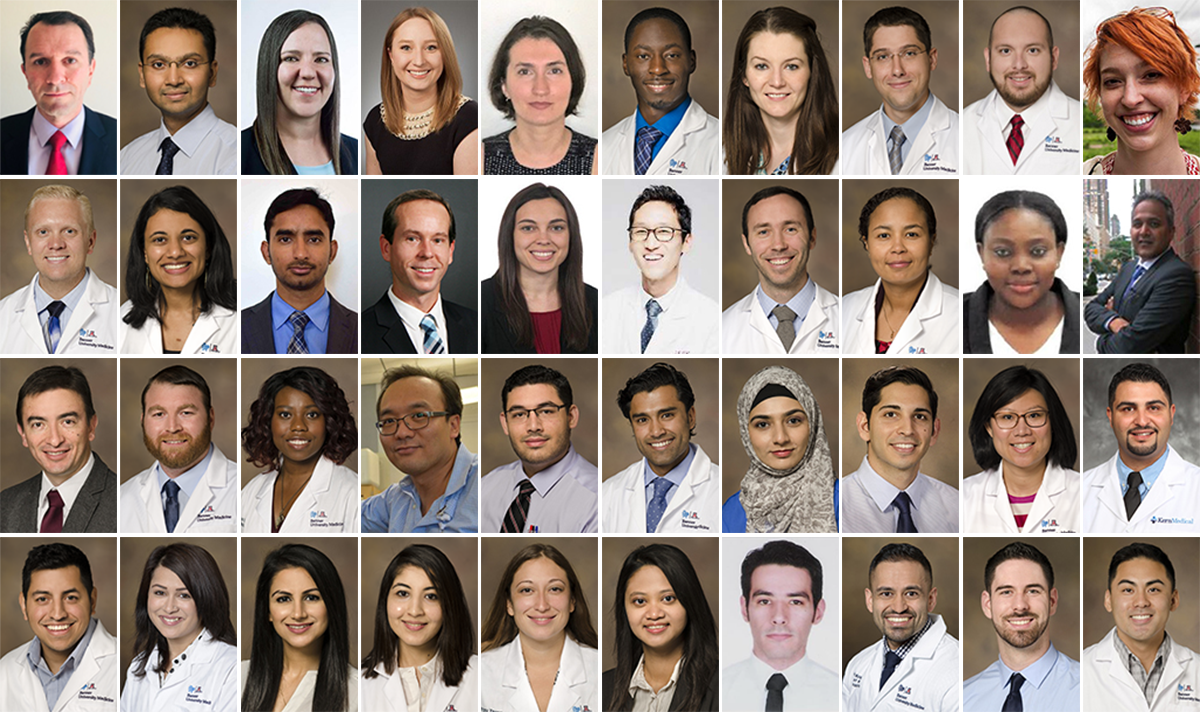 Collage of 40 physicians who matched into fellowships to and from the University of Arizona in 2019