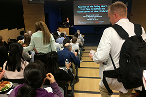 Faculty, fellows and residents gather for Dr. Douglas Mann's talk