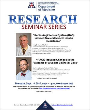 DOM Research Seminar flyer for Sept. 14, 2017