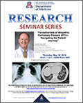 Image of flyer for Dr. Paul Noble's DOM Research Seminar lecture