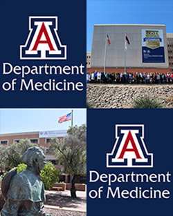 Image of Banner – UMC Tucson and Banner – UMC South with Department of Medicine logo