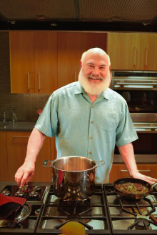 [Andrew Weil, MD, loves to invent recipes and says one of his favorites is vegetarian chopped liver. (Courtesy Healthy Lifestyle Brands)]