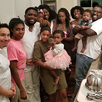 Dr. Bailey with his family and relatives at a family reunion in Houston.