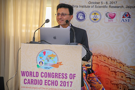 Dr. Raj Janardhanan at World Congress of Echocardiography