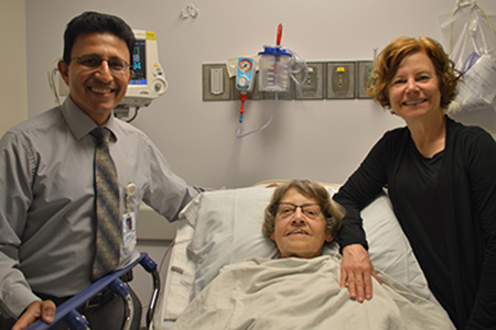 Dr. Raj Janardhanan with patient Darlyn Griffith and her daughter Laura Griffith