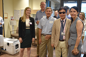 Department of Medicine Chair Dr. James Liao (in sunglasses) with (L-R) Drs. Thiede, Goldberg and Curiel-Lewandrowski.
