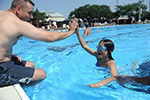 Avoiding sunburns during summer activities like at the pool