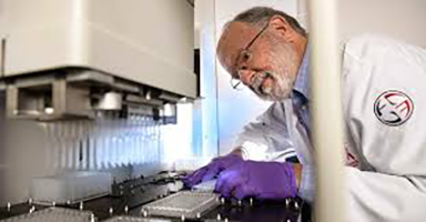 []John N. Galgiani, MD, in his lab in the U of A BIO5 Institute