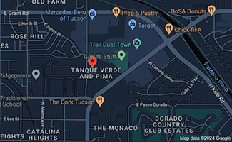 [Google Map shows new Banner – University Medicine Cardiology Clinic on Tanque Verde Road at the red pin.]