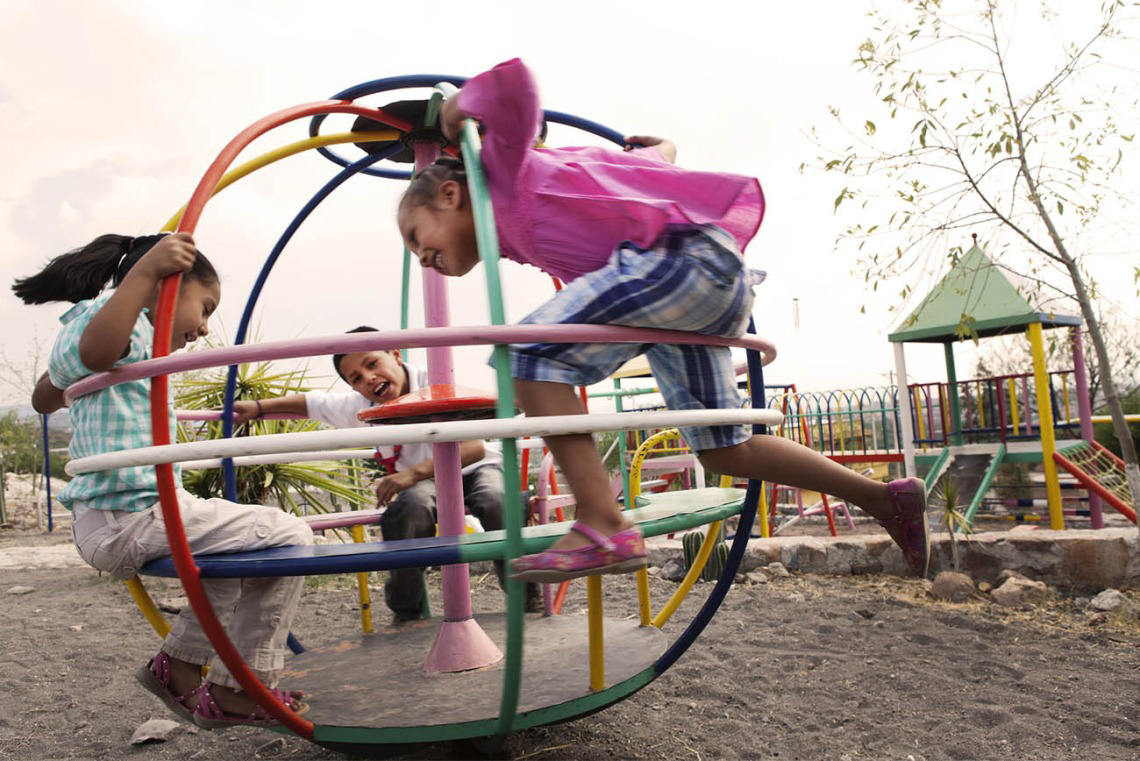[Children on playground: The hygiene hypothesis, the idea that children exposed to more germs early on in life develop greater immunity and are less likely to get asthma and other diseases, will be explored in a UArizona-led cross-border study.]