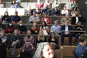 [Find the eight Department of Medicine faculty members in this photo. Hint: one has a primary appointment in the Department of Neurology and a secondary appointment in the Division of General Internal Medicine, Geriatrics & Palliative Medicine as a geriatrics research studying Parkinson’s disease.]