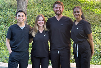 [Co-chairs of the UArizona IMSA chapter and first-year med students at the College of Medicine – Tucson, Nhat Nguyen, Allyson Molzahn, Ethan Cross and Leena Idris]]