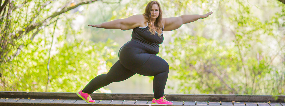 Lipedema sufferer exercising