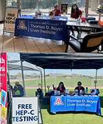 [Images from two outreach efforts to promote awareness and prevention of Hep-C by the Thomas D. Boyer Liver Institute]