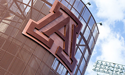 [Copper block A on Lowell Stevens Football Arena at the University of Arizona]