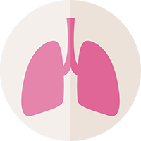 Graphical illustration of lungs