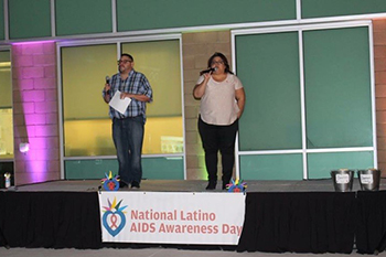 Miguel and Veronica Soto, a brother/sister team that have been leading local NLAAD effort and working in Tucson’s HIV community for years. Miguel works with Pima County Health and Veronica represents COPE Community Services and the Pima County HIV/AIDS Consortium.
