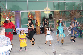 Native costume dancers at NLAAD Tucson event.