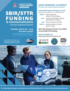 SBIR/STTR Arizona Summit 2019 flyer